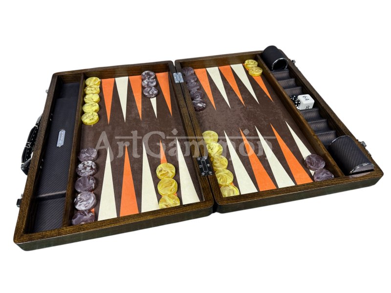 Beech wood Travel Backgammon Set Brownie